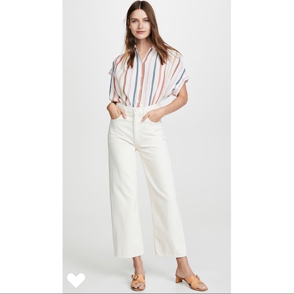 AGOLDE Ren High Rise Wide Leg in Paper - Size 30